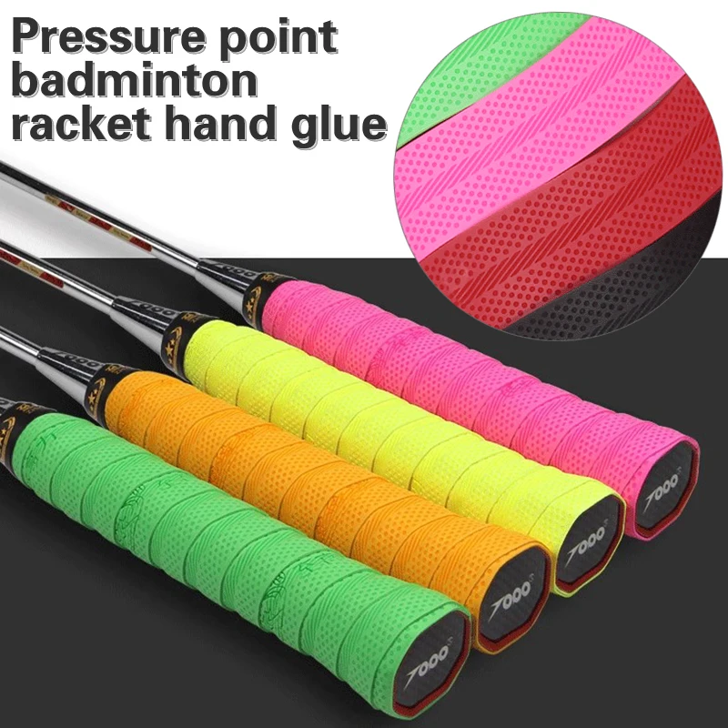 Badminton Racket Hand Rubber Pressure Point Sweatbandtennis Racket Handle Leatherfishing Rod Grip Strapwrap Strap