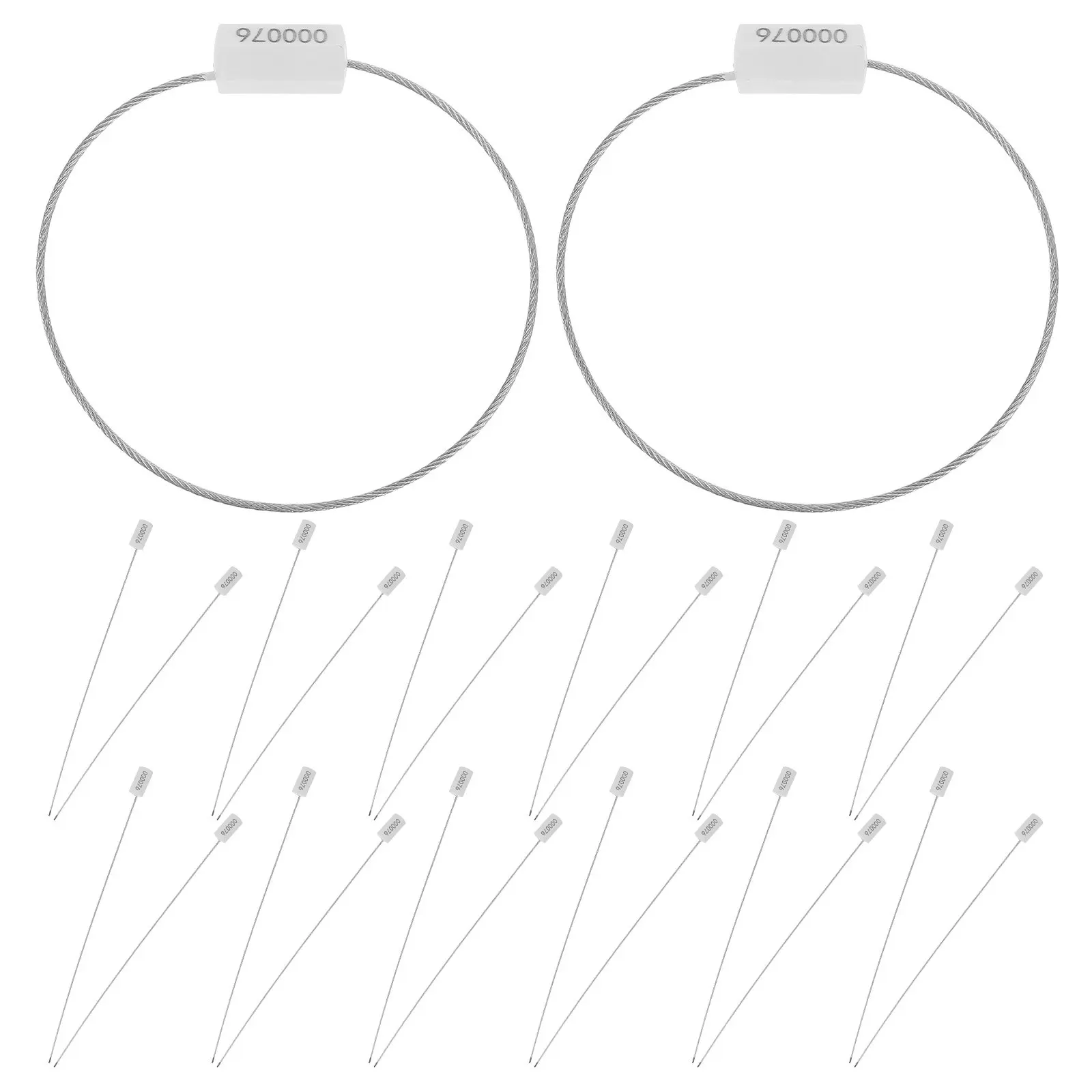 100Pcs Tamper Evident Cable Seal High Strength Nylon Security Seal Numbered Pull Tight Zip Ties for Warehouse Shipping Container