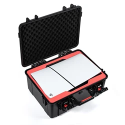 Deluxe Hard Shell Travel Waterproof Case for Sony PS5 Slim Console Accessories Playstation 5 Slim Spare Parts Carrying Case