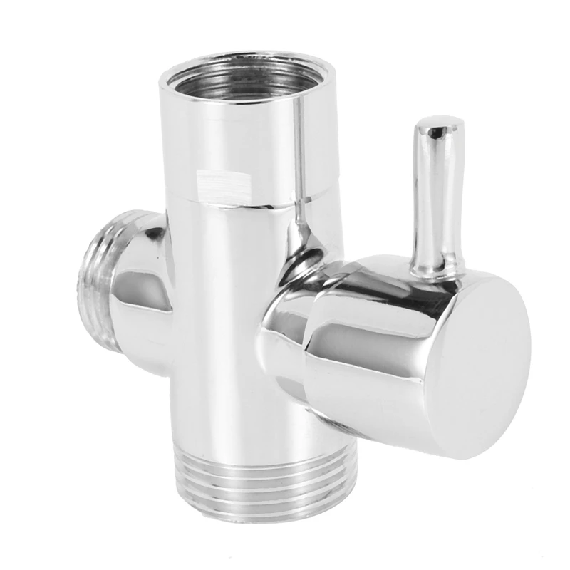 SOLID Diverter 3-Way Diverter Valve All 1/2 Inch IPS Shower System Spare Part, Copper Chrome Plating