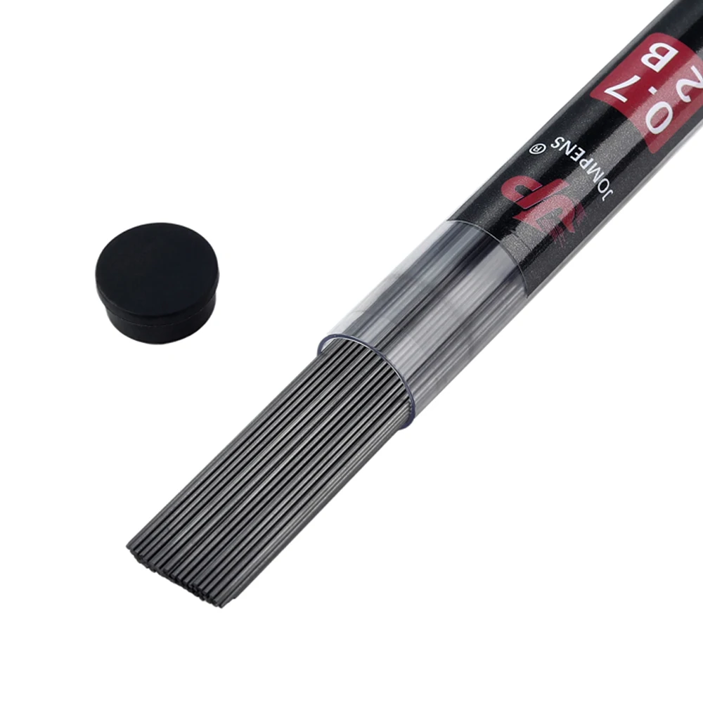 1 Box Runde Röhrenverpackung Mechanische Bleistiftmine 2B 0,5 0,7 0,9 1,3 2,0mm Mine zum Zeichnen und Schreiben Schülerbedarf Schreibwaren – Detail 5