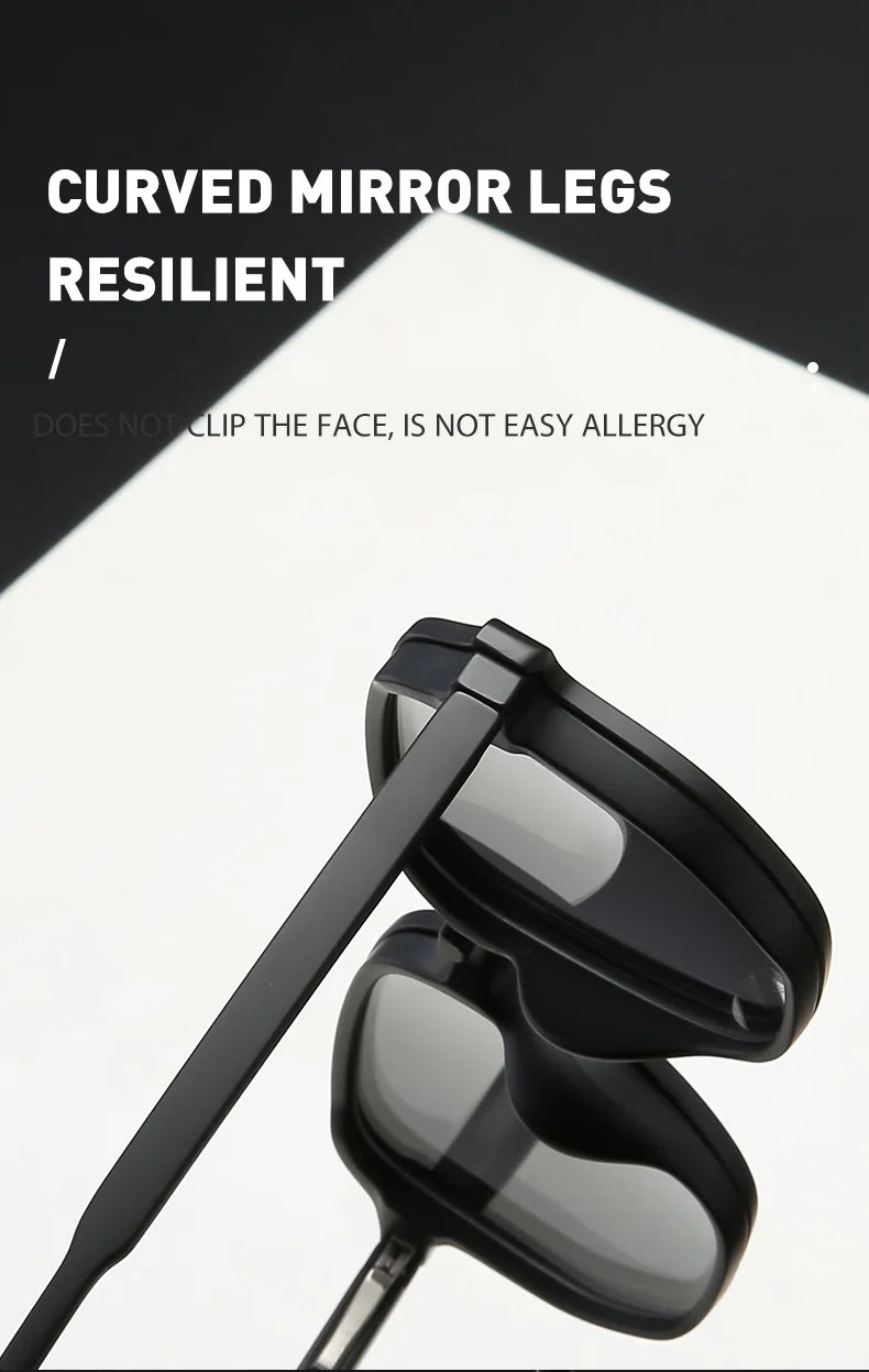 VCKA 6 In 1 Polarisierte Lesen Sonnenbrillen Männer Frauen Magnetische Clip Auf Gläser TR90 Optische Rezept Brillen Rahmen + 1.0 ~ + 6,0 – Detail 3