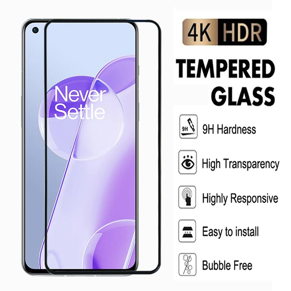 100D Tempered Glass for Oneplus 9 9R 9RT 10R 10 Full cover Screen Protector Oneplus 7 7T 8T Nord Transparent Protective Film