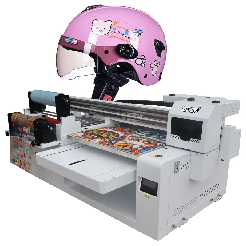 3 In 1 Hybrid 6090 Uv And Uv Dtf Printer Sticker Label Ab Film Phone Case Uv Flat And Roll Material Printer