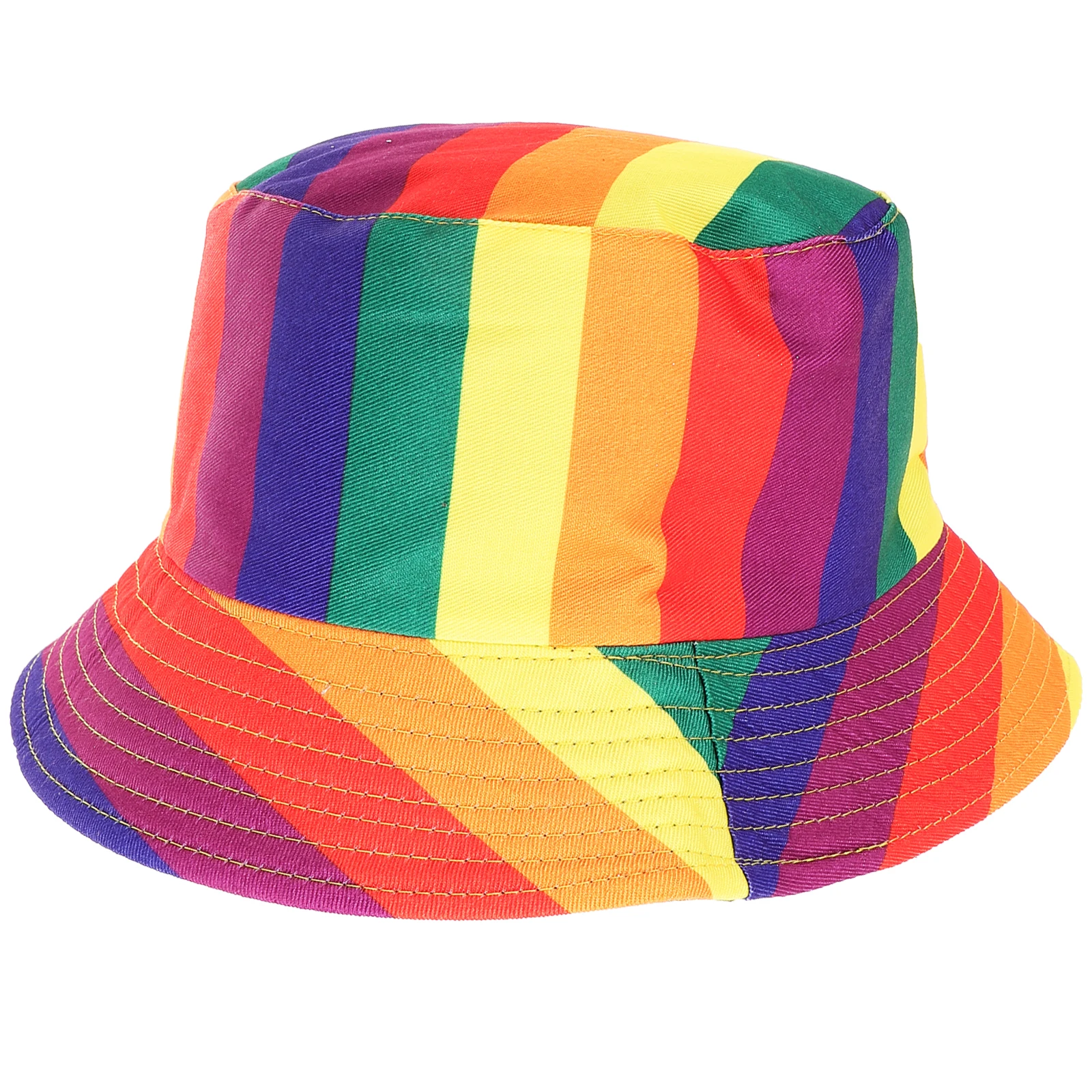 

Rainbow Bucket Sunscreen Wide Brimmed Protection Hat for Girls Korean Style Lightweight Breathable Outdoor Hiking Camping Sun