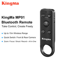 Wireless Remote Control with Zoom for iPhone & Android,Shutter with Front/Rear Camera Switch for Photo & Video,Smartphone Remote