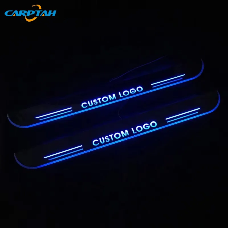 CARPTAH Trim Pedal Car Exterior Parts LED Door Sill Scuff Plate Pathway Dynamic Streamer light For Renault Megane 2015 - 2018