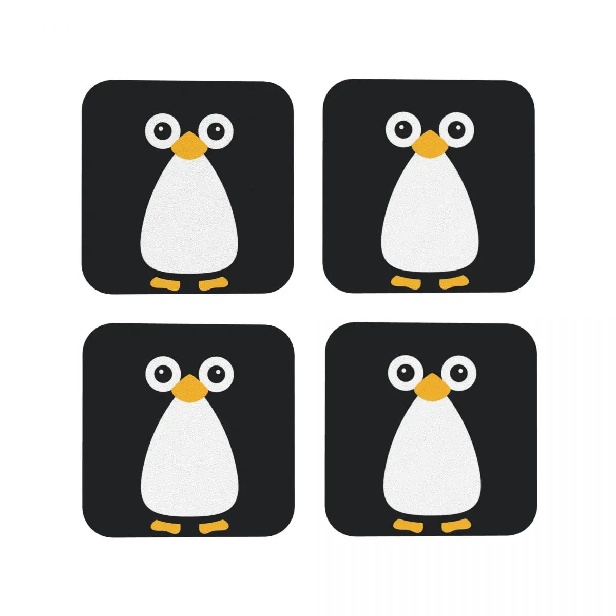 Cute Vector Penguin Coasters Heat Resistant Mat Table Decoration And Accessories Induction Mat For Drying Dishes Mat Coffee Mat