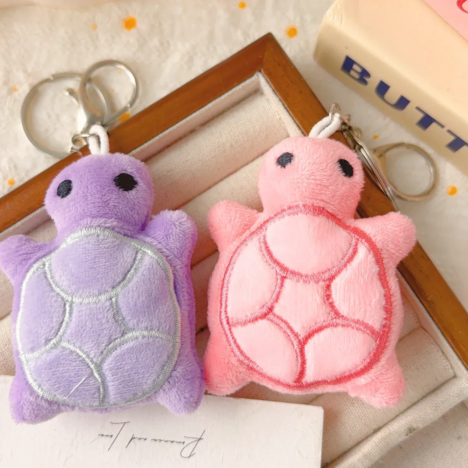 Turtle Plush Keychain, Cartoon Tortoise Bag Charm