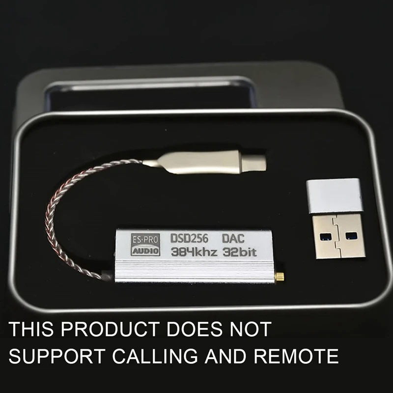 RISE-DAC USB C타입 헤드폰 어댑터, Hifi 디코딩 AMP 어댑터, 사운드 카드, 안드로이드용, 3.5mm, ES9318