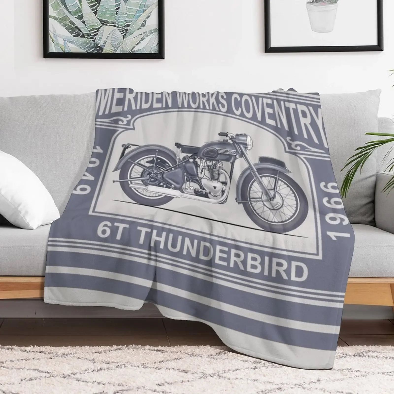 The Classic Thunderbird Motorcycle Throw Blanket Decorative Beds For Sofa Thin Thermals For Travel Single Blankets