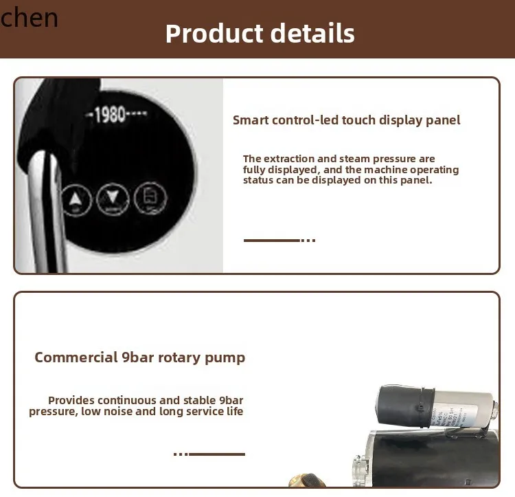 HXL Rotary Pump Coffee Machine Independent Dual Boiler Commercial Solenoid Valve Dual Temperature Control Coffee Machine