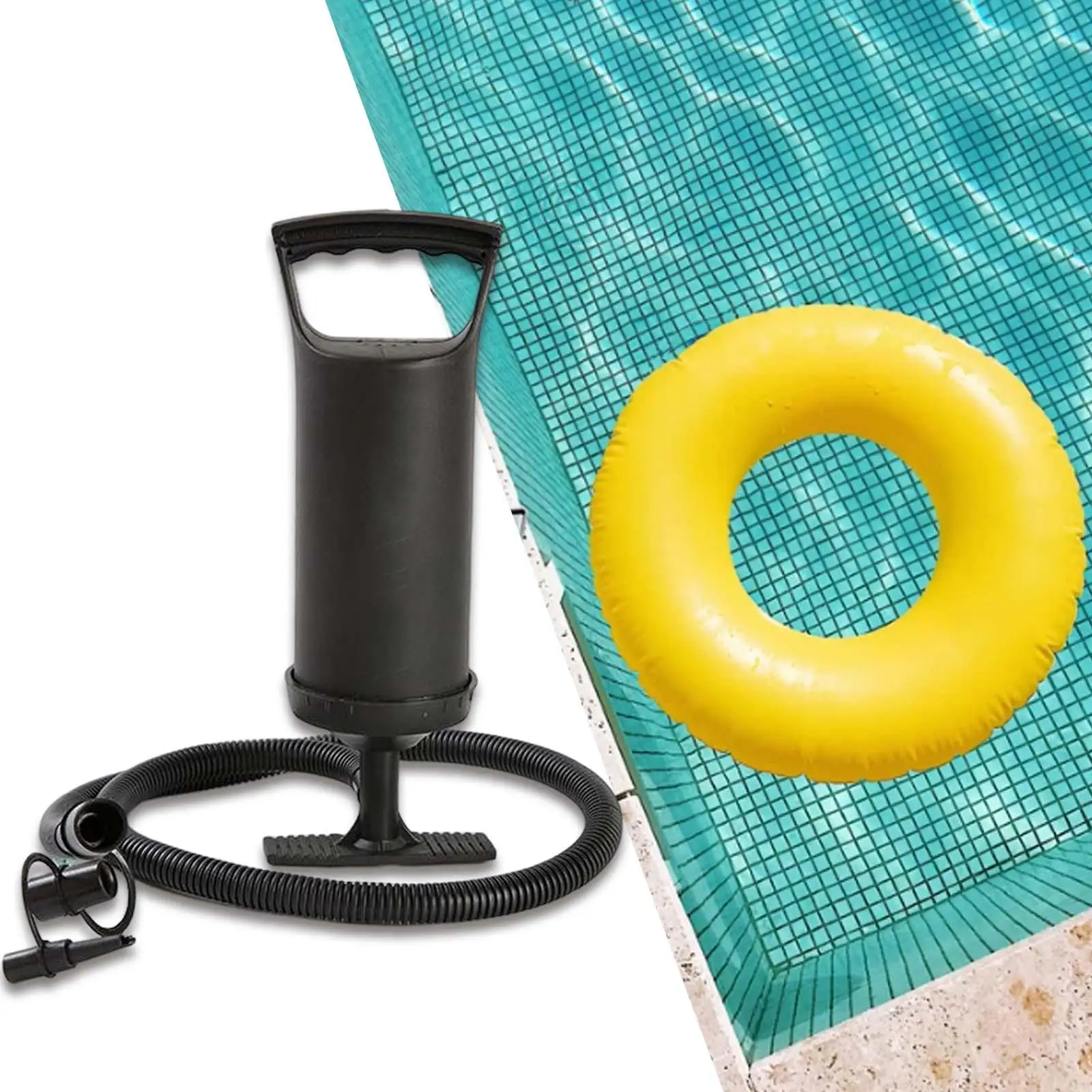 Lightweight Air Pump Easy Inflate Deflate with Hose Portable High Volume for Beach Sports Exercise Ball Outdoor Water Floats