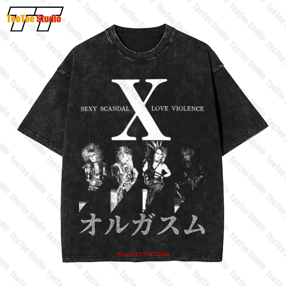 

X Japan Vintage Oversized T-Shirt Black Heavy Metal Punk Hide Luna Sea Spread VQ8R
