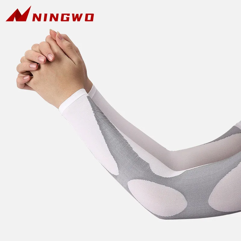 1 Pair Unisex Cycling Running Sports Sleeve Arm Cooling Sleeves UV Sun Protection Cuff Cover Protective Elastic Arm Sleeves New