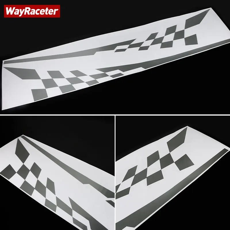 2 Pcs Racing Sport Lattice Door Side Stripe Sticker Carbon Fiber Vinyl Decal For Toyota 86 GT86 GR86 2012-On 2023 Accessories