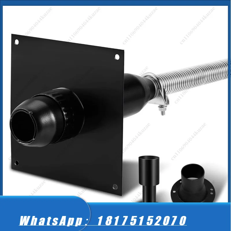 HLH Generator Exhaust Expansion Muffler Kit - with Thermal Insulation Wall Mounting Plate for Safe Waste Gas Discharge