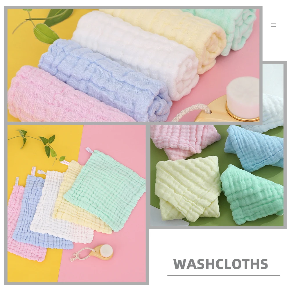 

5 Pcs Face Wash Baby Washcloth Toddler Bath Towel/beach Towels Child Washcloths