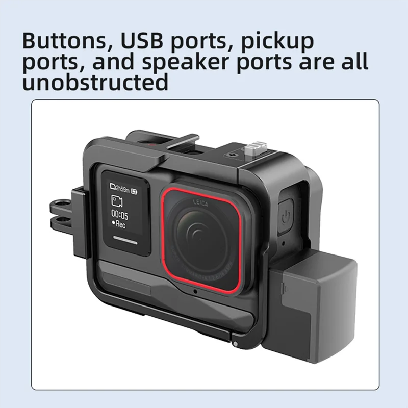 Металлическая клетка для Insta360 Ace, металлический каркас, защитный чехол, детали для камеры, аксессуары, быстросъемное крепление