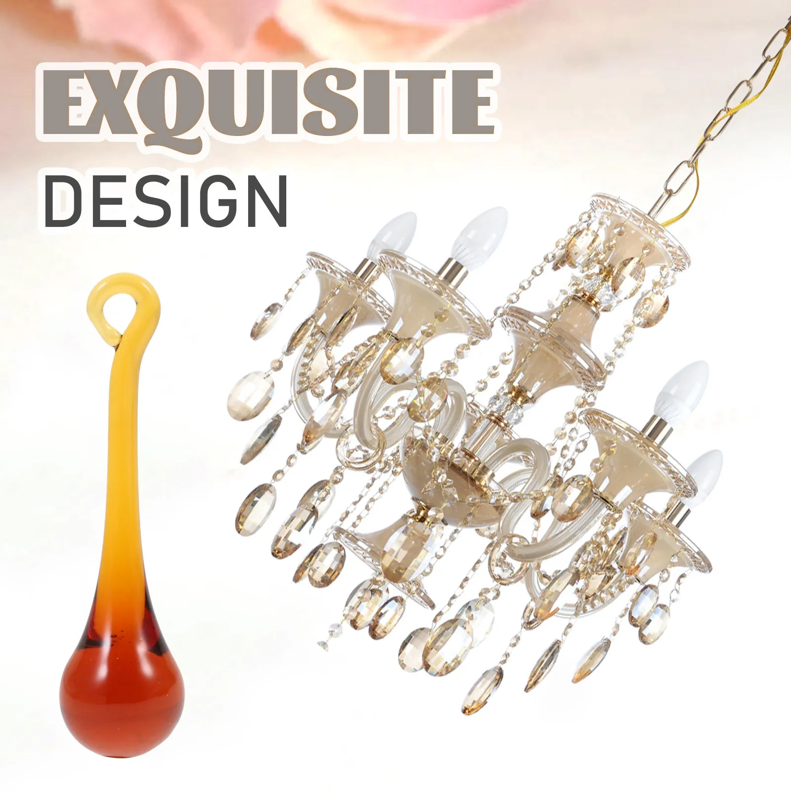 

10Pcs Crystal Hanging Decor Creative Pendant Design for Bedroom Living Room Garden Backyard Wedding Festival Decoration