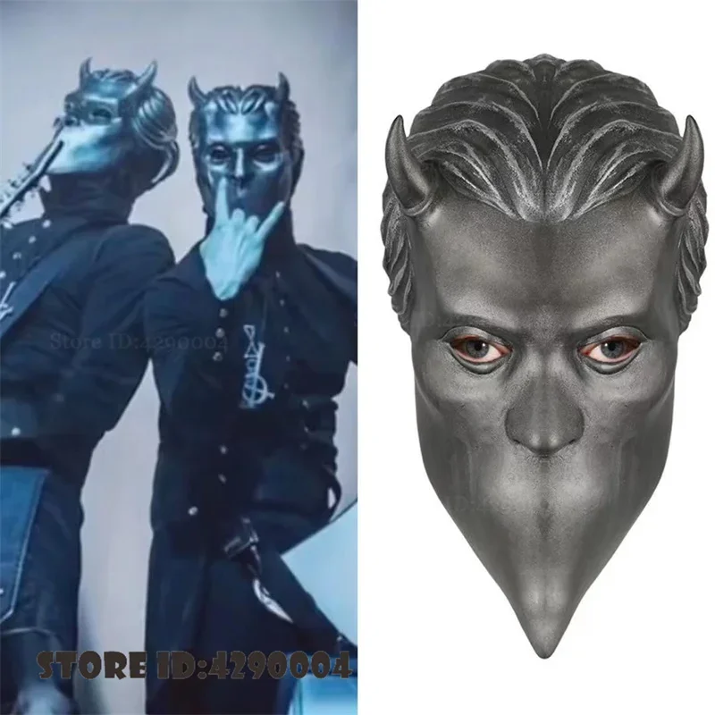 Rock Roll Nameless Ghoul Band Grucifix Papa Emeri Adult Latex Helmet Mask Halloween Costumes Prop Cosplay Ghost Bc Mask Headgear