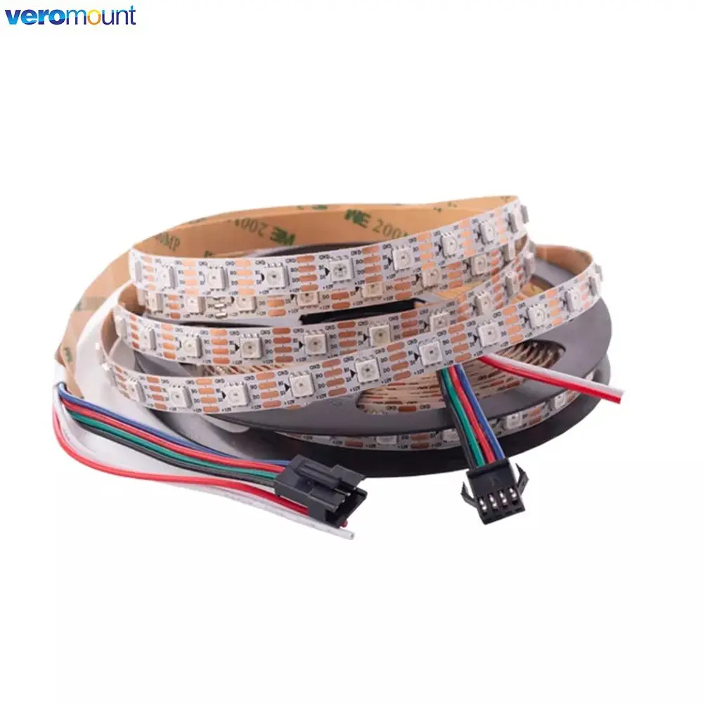 12V WS2815 Pixel LED pasek świetlny WS2812B WS2813 zaktualizowany indywidualnie adresowalny dwusygnałowy punkt przerwania wznowienie 30/60/144 LED/m