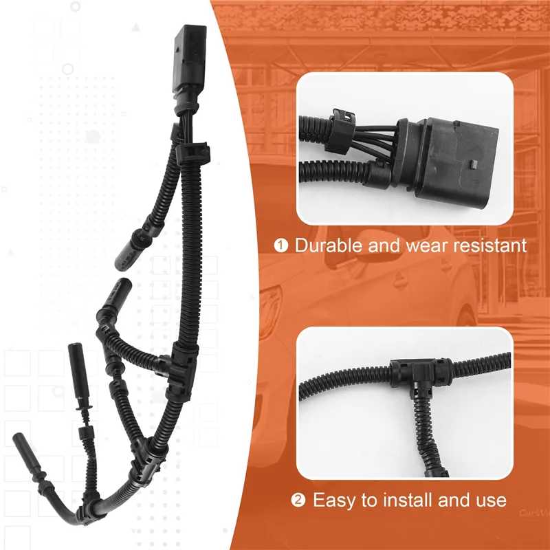 

4X Car Glow Plug Bridge Wiring Harness For - Transporter 2.5 TDI 2003-2010 070971277B