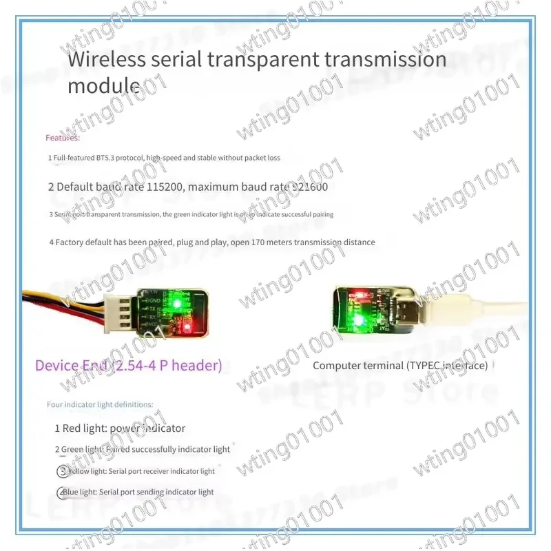for Intelligent Vehicle Robot 2.4G Wireless Serial Module High Speed USB Long Range Transparent Data Transmission Debugging