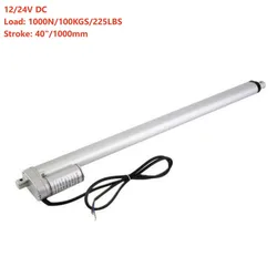 40inch/1000mm (1M) stroke length 12v/24v DC linear actuator, 1000N/ 225lbs force electric linear actuator Free Shipping !