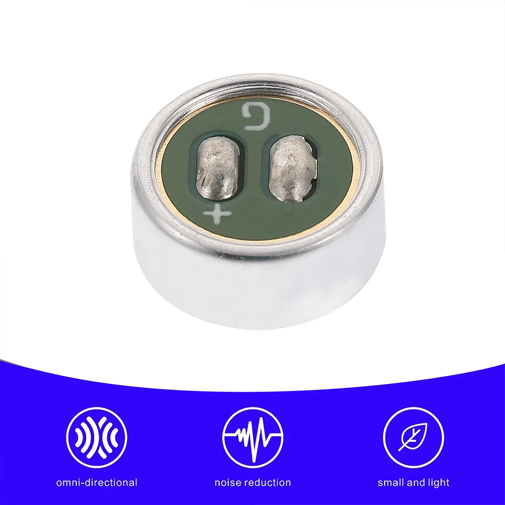 

2pcs Capacitor Condenser Microphone Core Aluminum Alloy Studio Recording Replacement Omnidirectional Mic Performance DJ