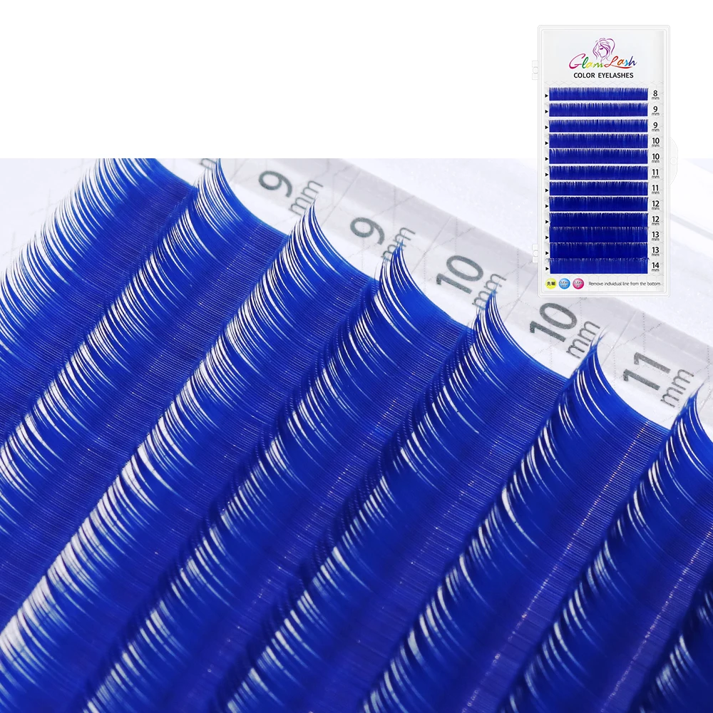 GLAMLASH Colored Individual False Eyelashes Natural Long