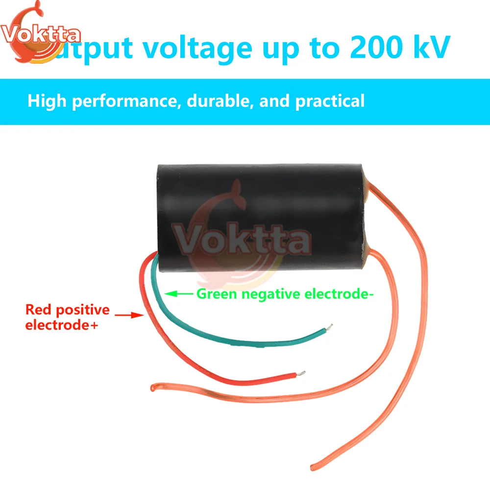 DC 3.7-6V 4A Modulo ad alta tensione DC a impulsi Pacchetto boost ad alta frequenza Generatore ad alta tensione Scossa elettrica Arco 200kV