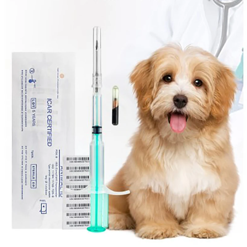 Pet Animal Microchip Syringe 1.25*7mm/1.4*8mm/2.12*12mm Horse Dog Microchip Pets Chips Animals Chip Syringes For Dogs Cats Fish