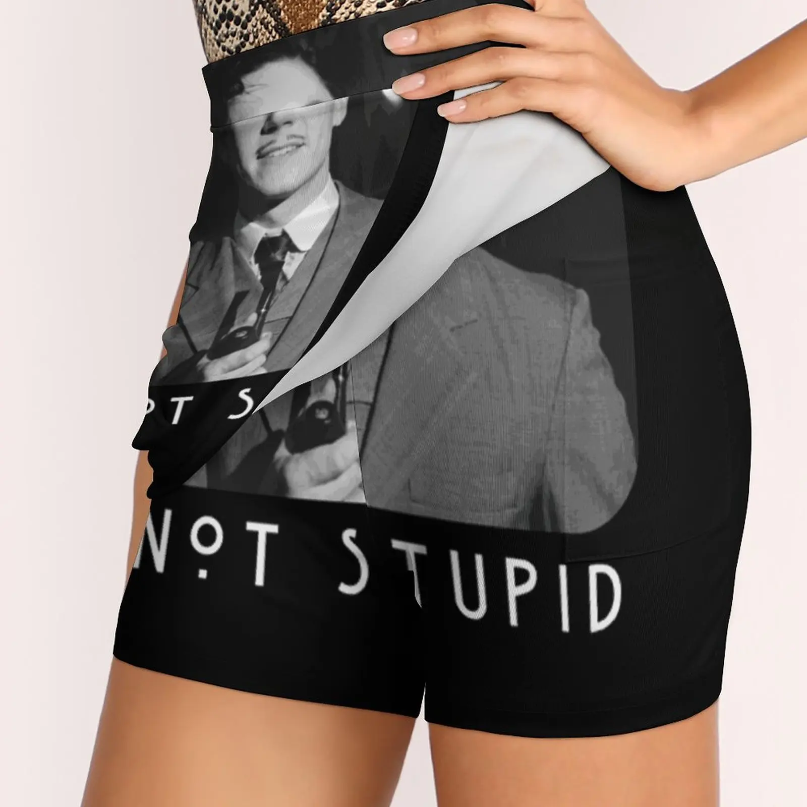 " I'M Dead Dear Not Stupid " Hotel Quote Mr. March Women's Fashion Sporting Skirt With Pockets Tennis Golf Running Skirts Quot