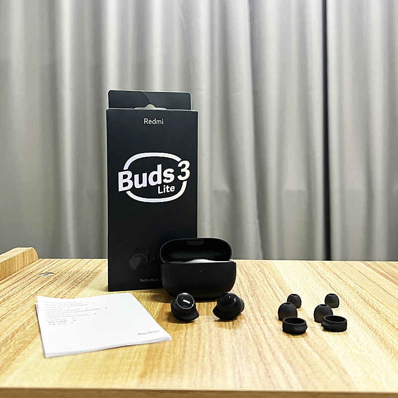 Xiaomi-Écouteurs Bluetooth Redmi Buds 3 Lite TWS, véritable sauna sans fil, design oreille de chat, version globale, sport, course, musique