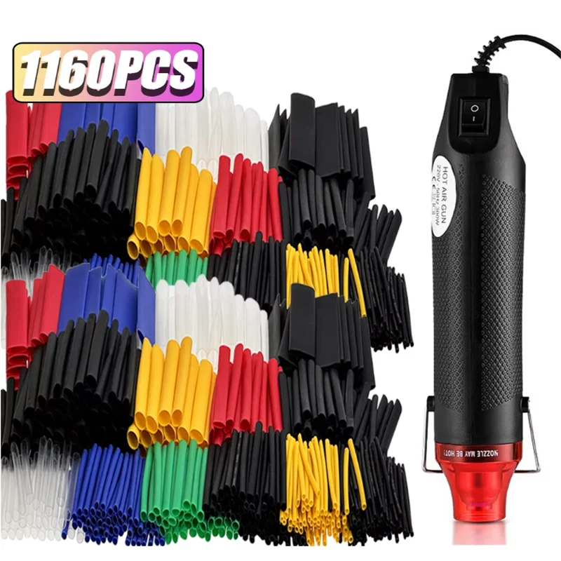 1160/580/164PCS Heat Shrink Tubing Kit Wire Shrinking Wrap Connect Cable Cover Protection Electrical Insulation, Repairs