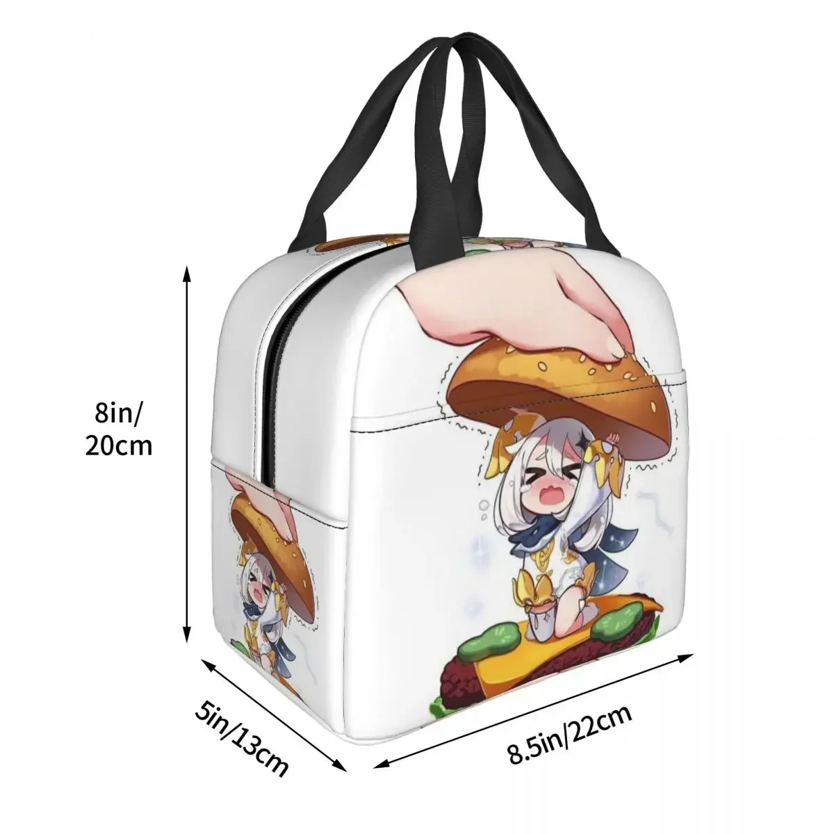 Genshin Impact Paimon Schattige Hamburger Geïsoleerde Lunchtassen Picknickzakken Thermisch Koeler Lunchbox Lunchtas Voor Vrouwen Werkschool