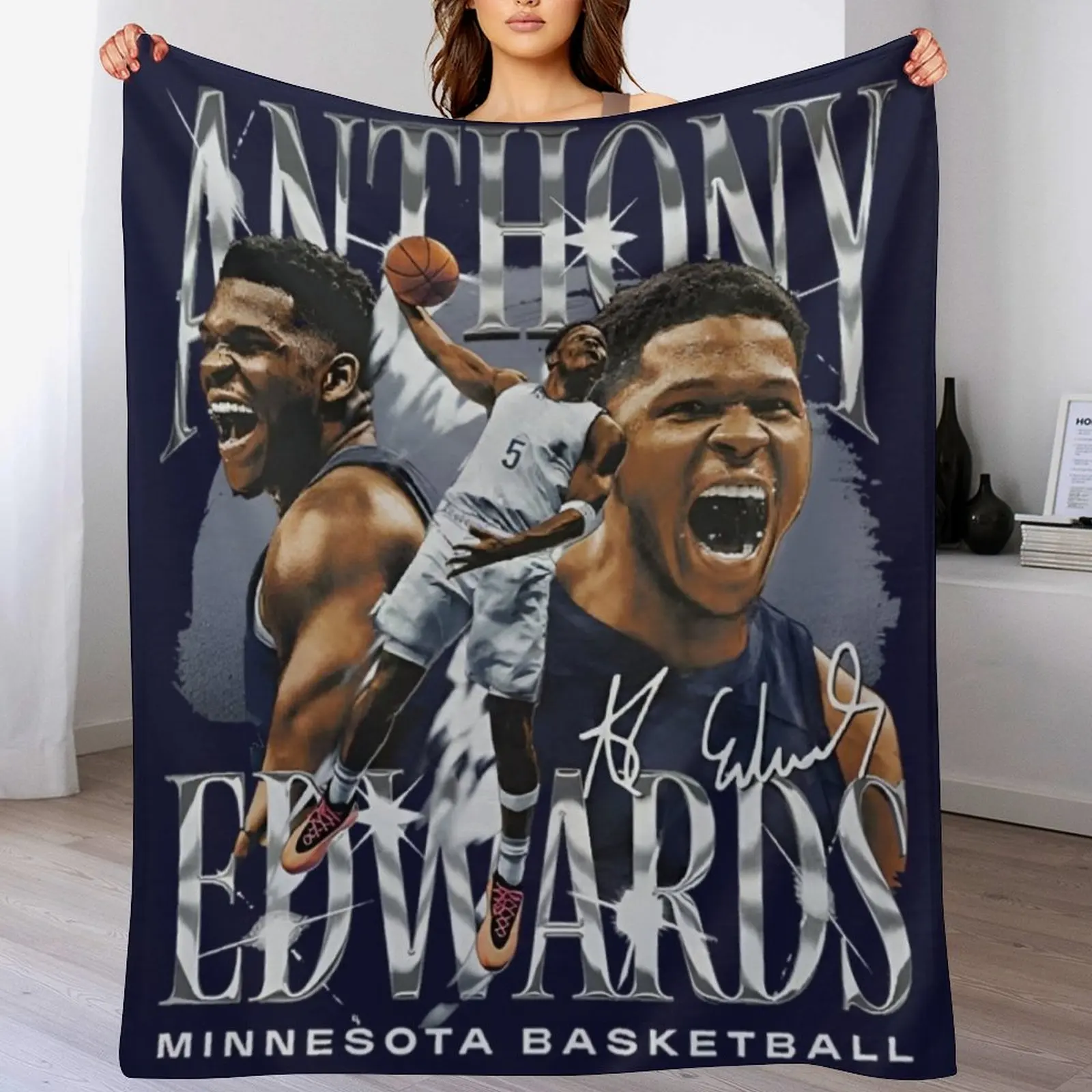 

Anthony Edwards Throw Blanket blankets and throws for babies Blankets For Bed Personalized Gift Blankets