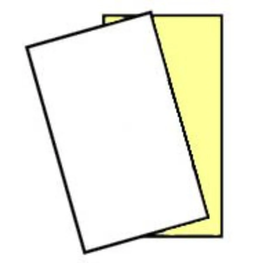 

250 Sets Legal Size 8.5" x 14" NCR 01898 2 part Carbonless Paper White-Canary Appleton