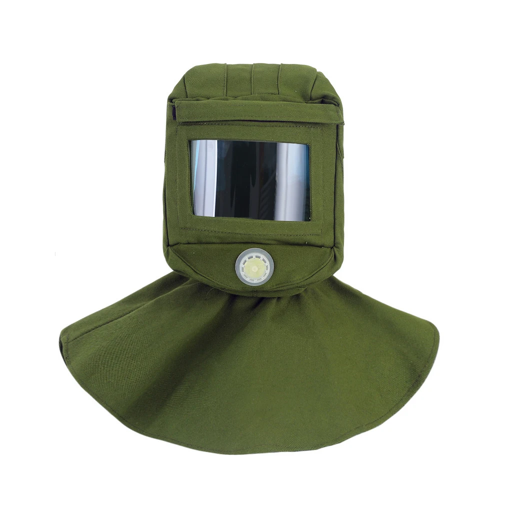 

Painting Hood Helmet with Large View Screen Sandblasting Valve Transparent Glass Anti Dust Protection Wear-resistant Paint Cap