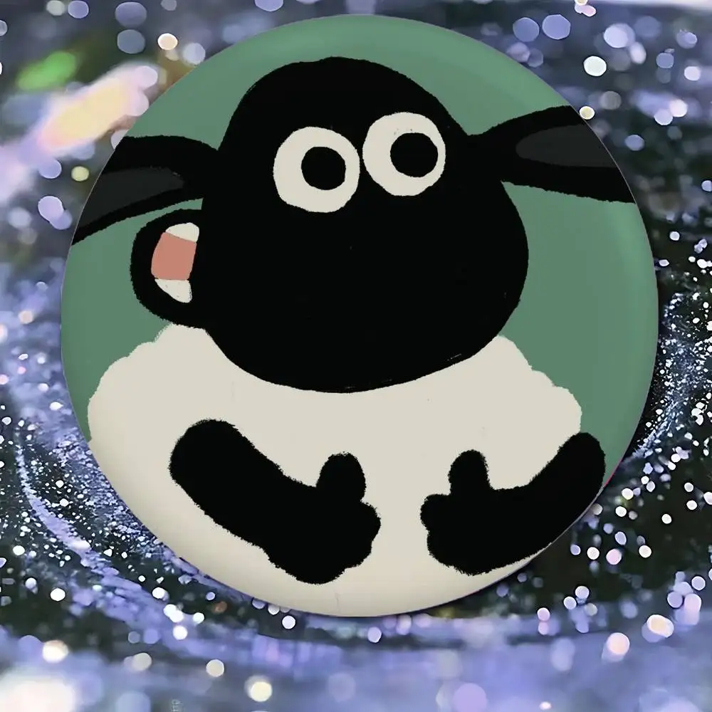 S-Shaun S-الأغنام شارات صفيح لينة زر دبوس بروش شارة معدنية مخصصة مجوهرات اكسسوارات قبعة حقيبة التلبيب