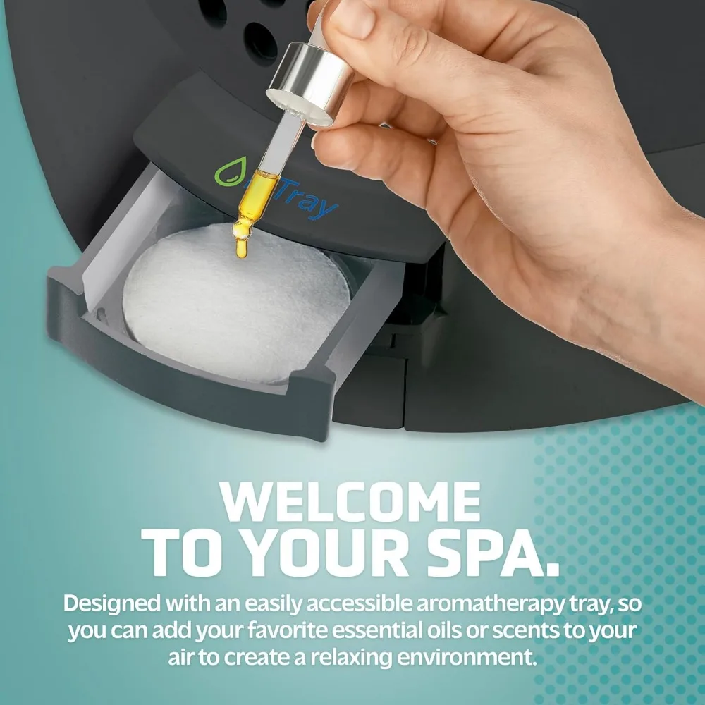 Ultrasonic Cool Mist Humidifier, 100 Hour Run Time, 1.5 Gallon Tank, 440 Sq. Ft. Coverage, Medium Rooms, Quiet,Filter Free,Black