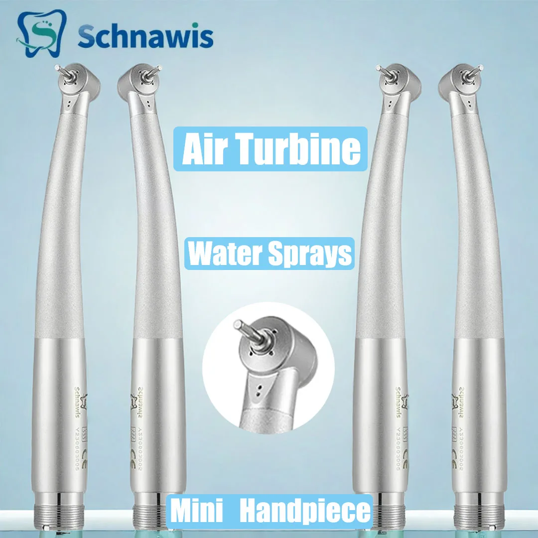 

Schnawis Mini Dental High Speed Handpiece Dentistry Air Turbine Handpiece with Four Water Sprays Handpiece Dentist Tool