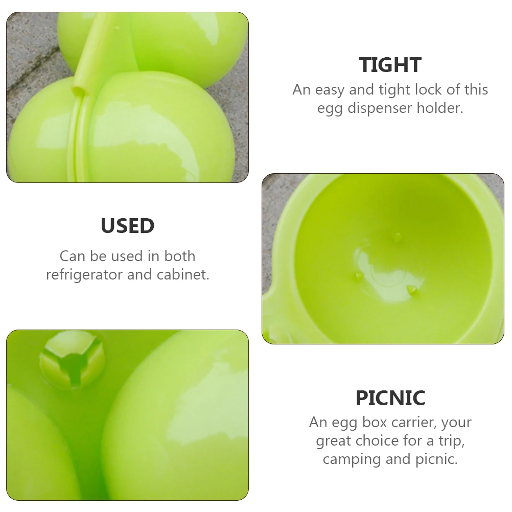 

6 Pcs Egg Portable Case Storage Container Convenient Household Holder Plastic for Home Pp Practical
