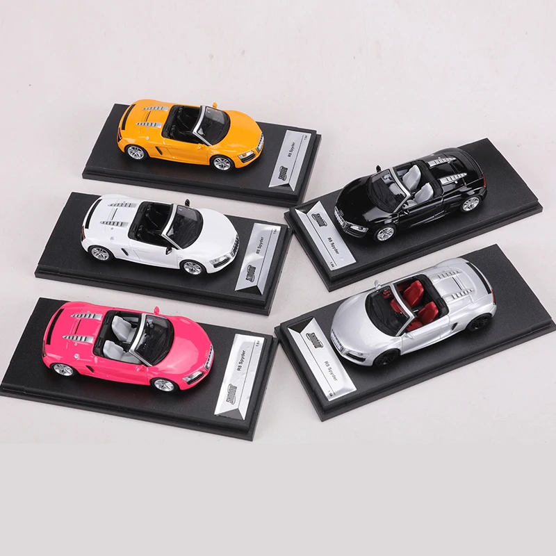 DCT/SHADOW 1/64 أودي R8 V10 سبايدر سيارة سبيكة موتور سيارة دييكاست نموذج معدني الاطفال عيد الميلاد دمى هدايا للأولاد