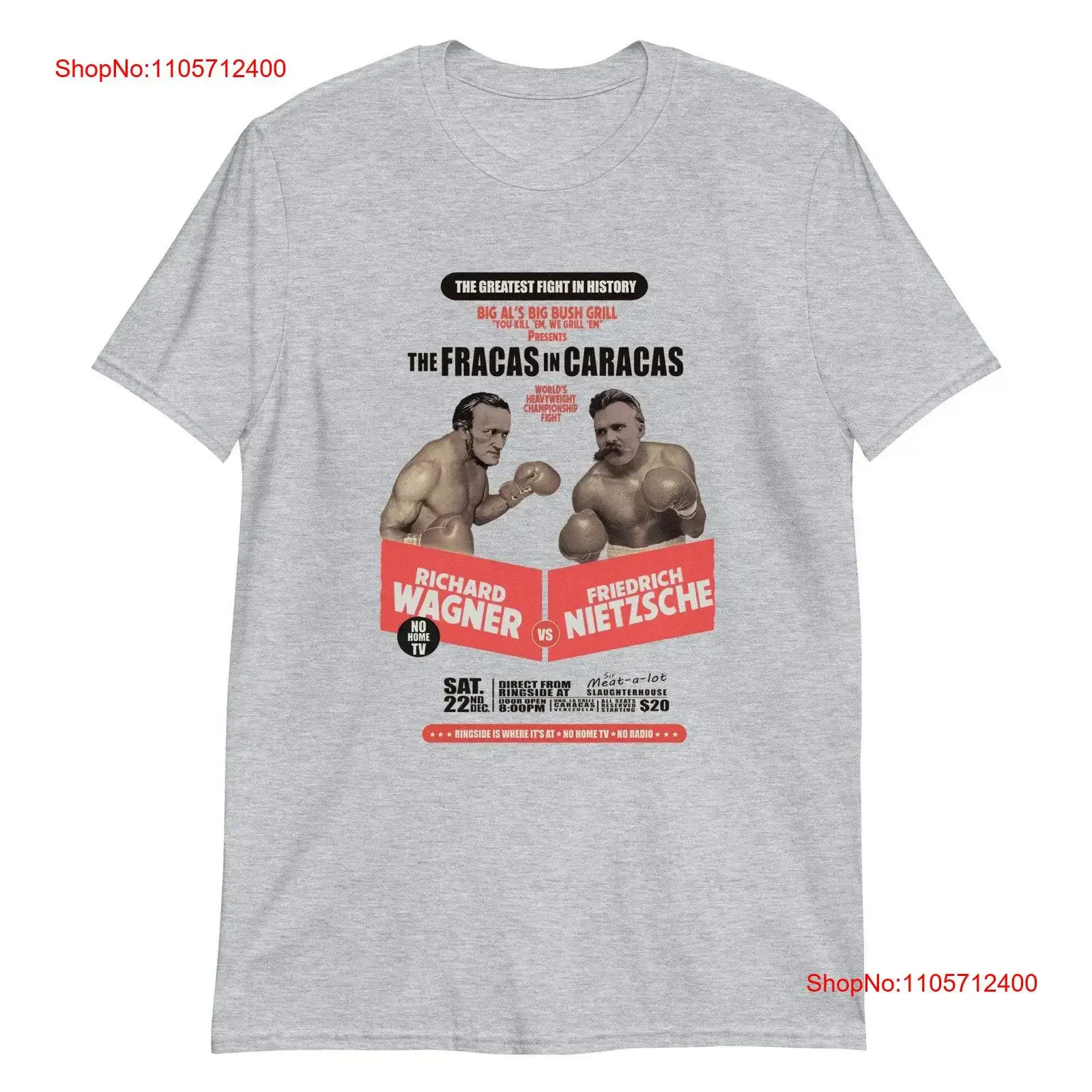 Wagner and Nietzsche T Shirt Philosophy Philosophical Classical Music vintage Washed Stylish Casual Comfortable Stretched