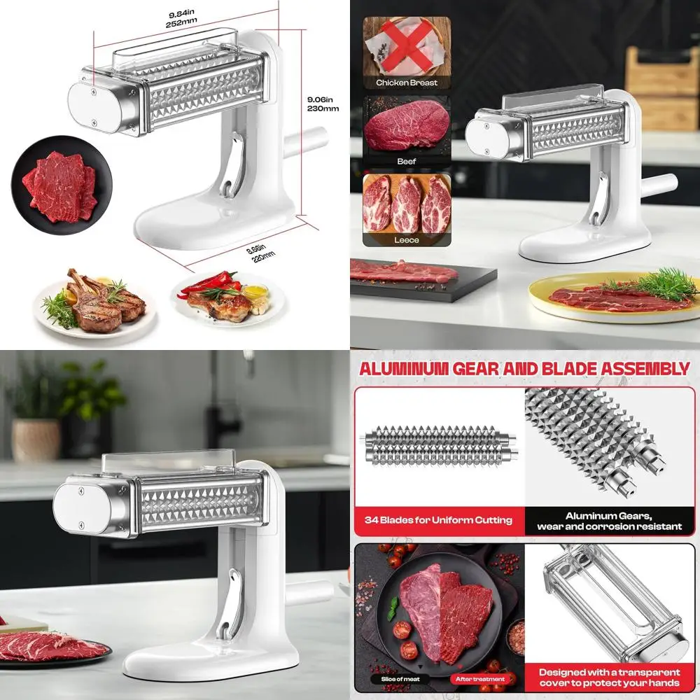 

Stainless Steel Meat Tenderizer with Gears for Steaks, Poultry, and Kitchen Use