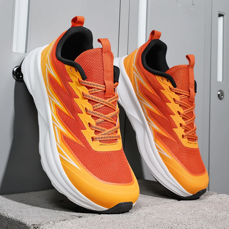 Fashion Wide Fit Sneakers Men Running Shoe Cushioning Walking Shoes Breathable Mesh Athletc Footwear Fashion  Male Sneakers
