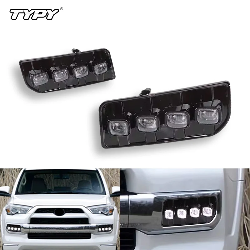 2Pcs For Toyota 4Runner LTD Limited 2013-2022 LED Daytime Running Light Car Accessories DRL Fog Lamp turn signal Decoration