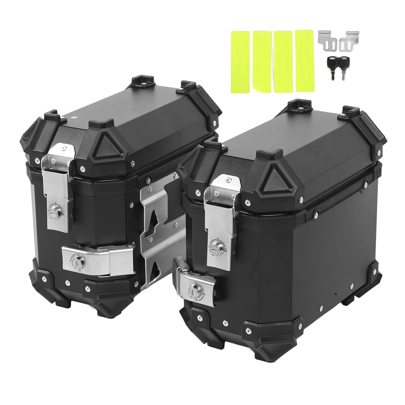 

Motorcycle Side Case Aluminium Alloy Shockproof Quick Release Motorcycles Side Box with Lock for Left Right Storage Rack
